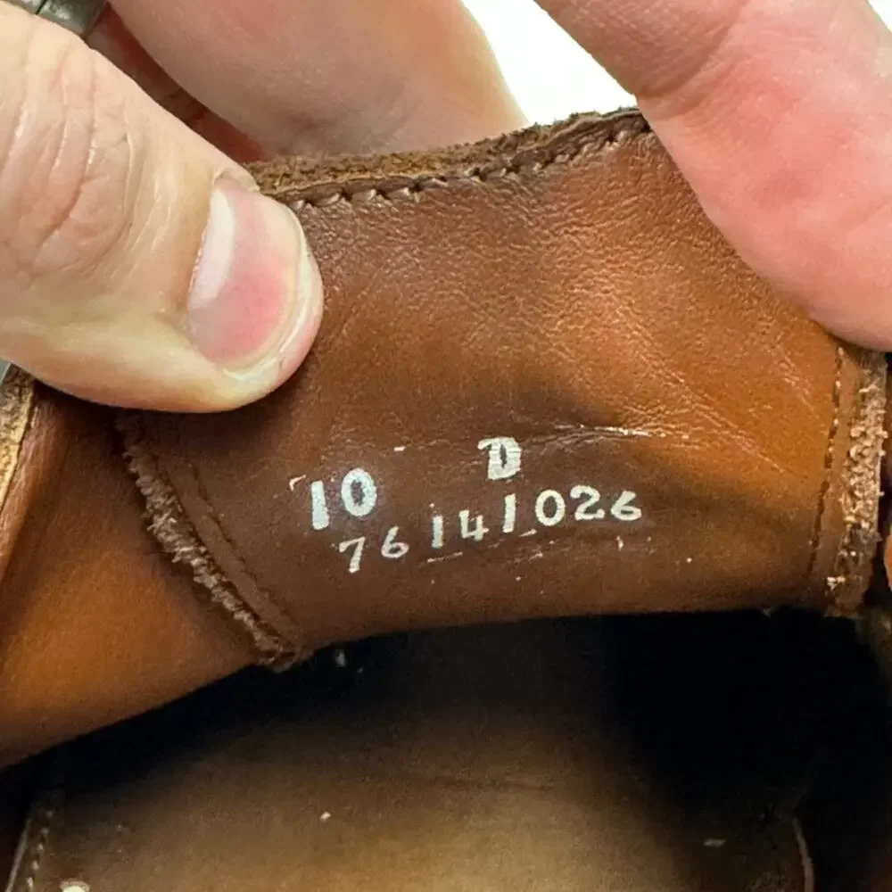 EUC Allen Edmonds x Brooks Brothers Longwing Wingtip Waxed Brown USA 10 D